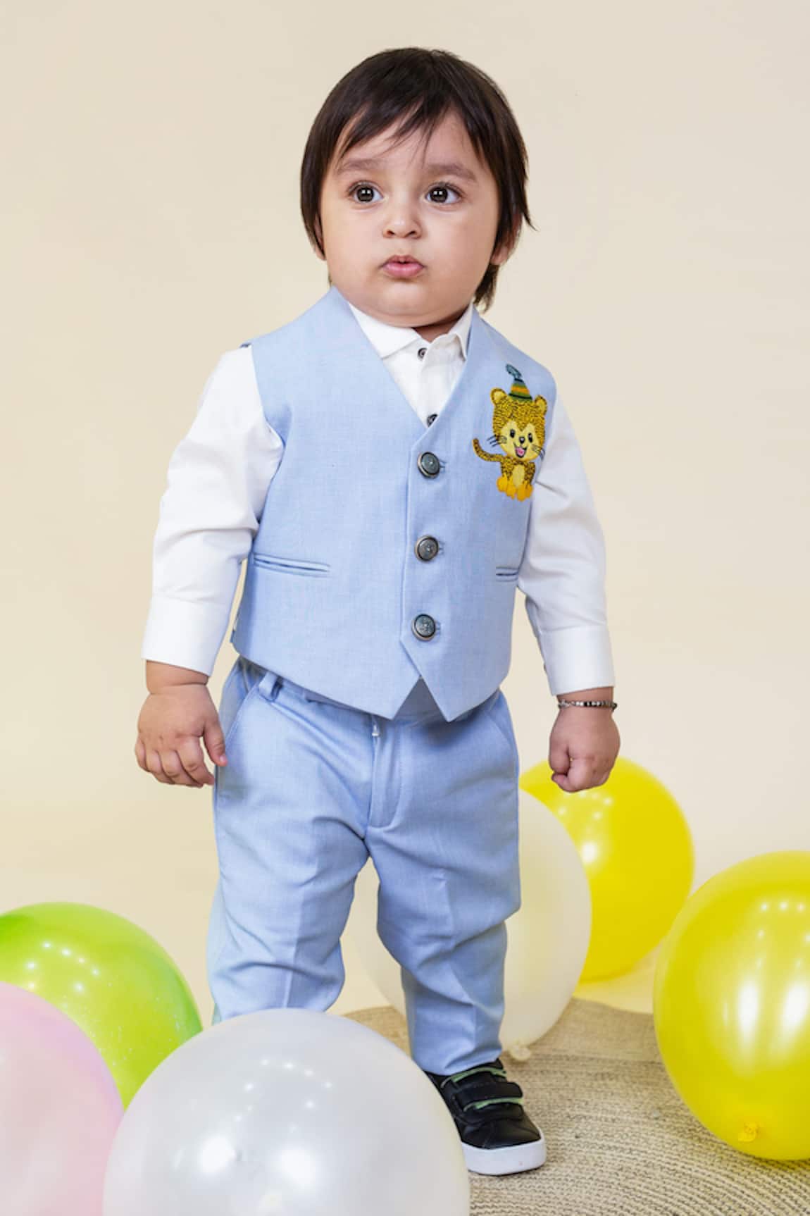 Little Boys Closet Waistcoat & Shirt Pant Set 