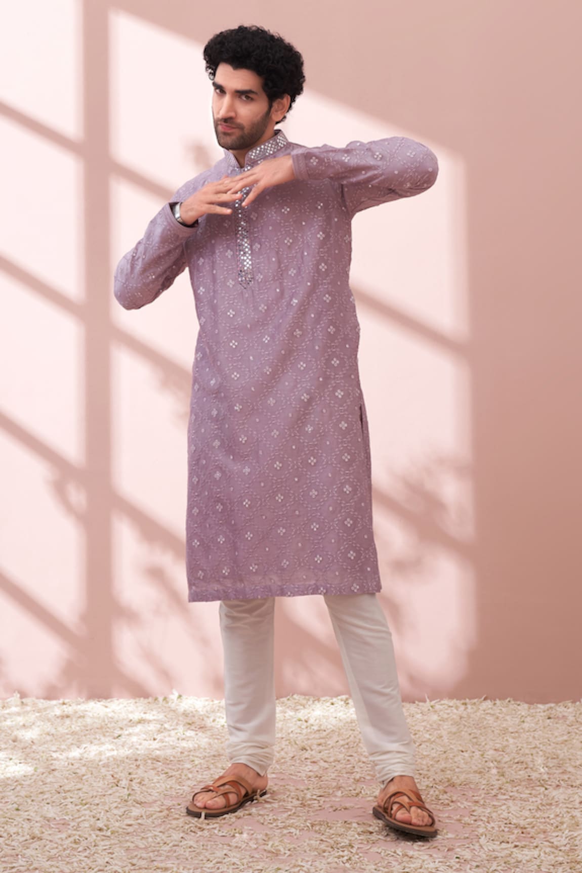 Kora By Nilesh Mitesh Silk Embroidered Kurta Set