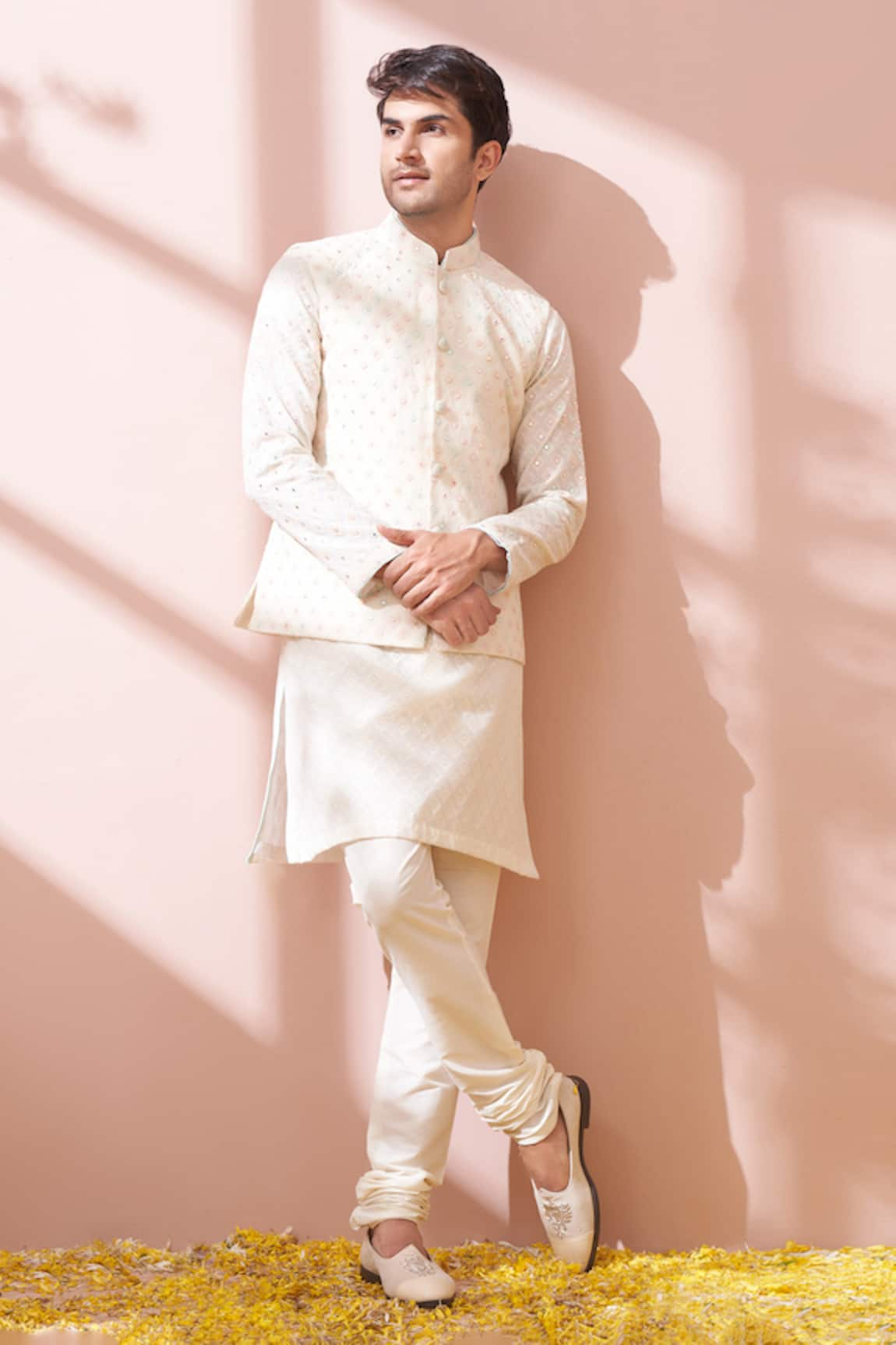 Kora By Nilesh Mitesh Lucknowi Bundi With Kurta Set