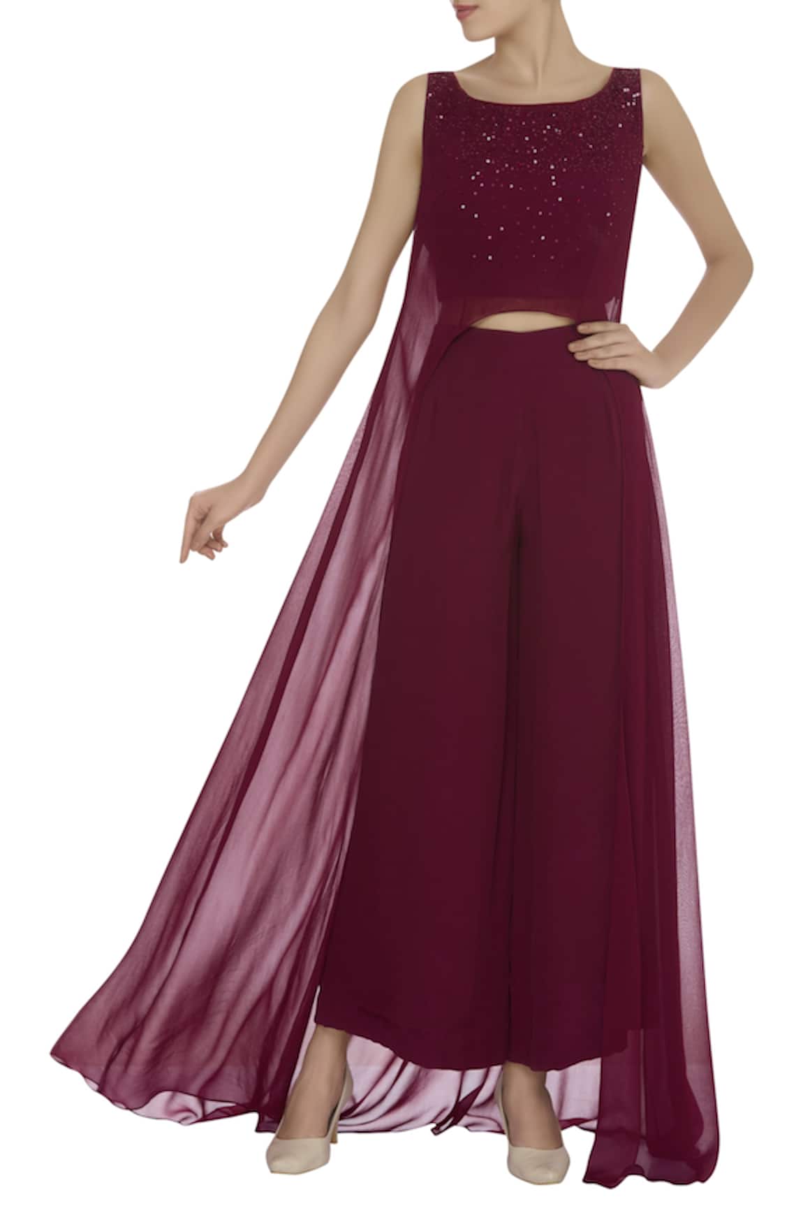 Pooja Peshoria Asymmetric Tunic Pant Set