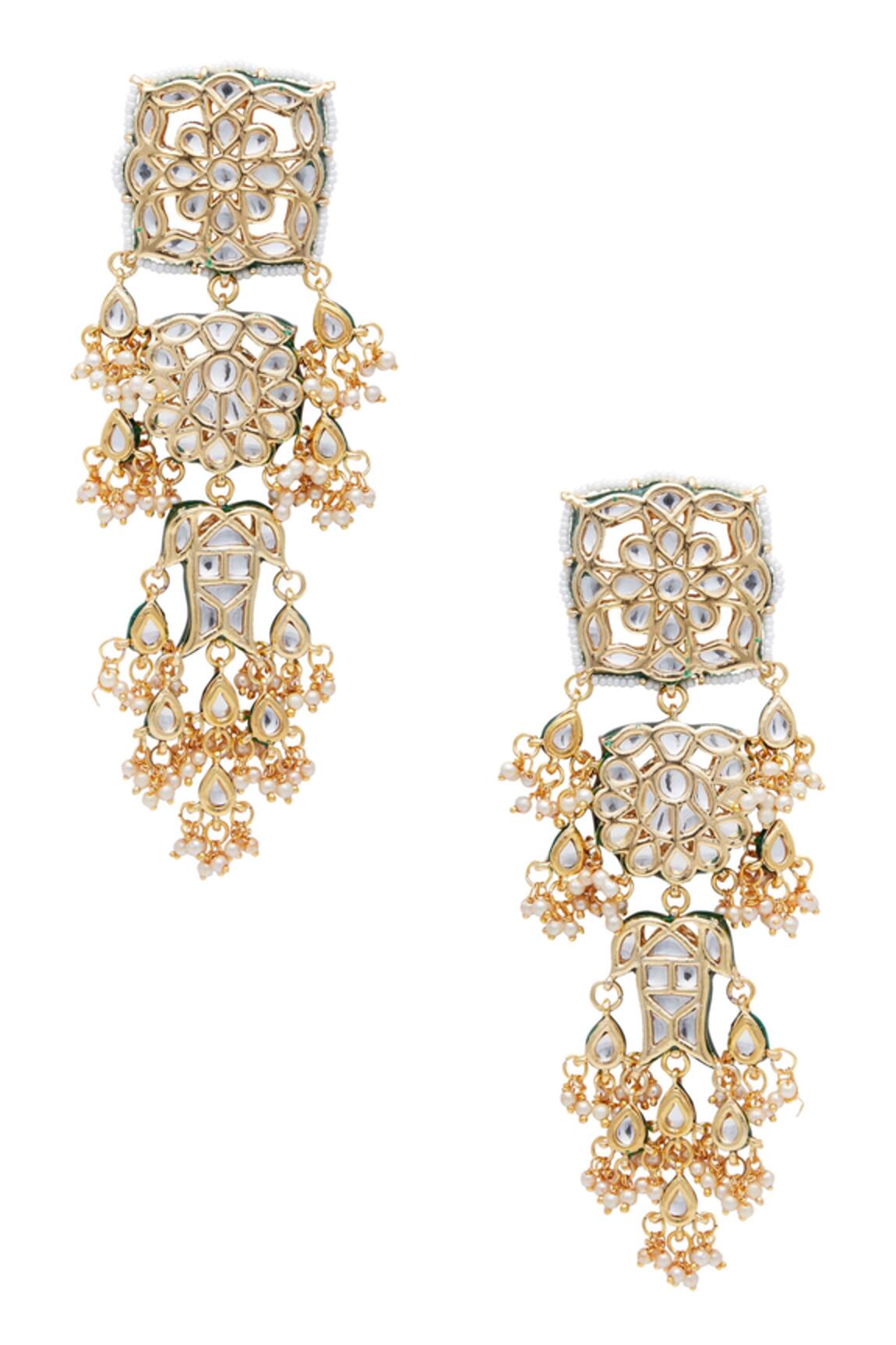 Just Shradhas Kundan Dangler Earrings