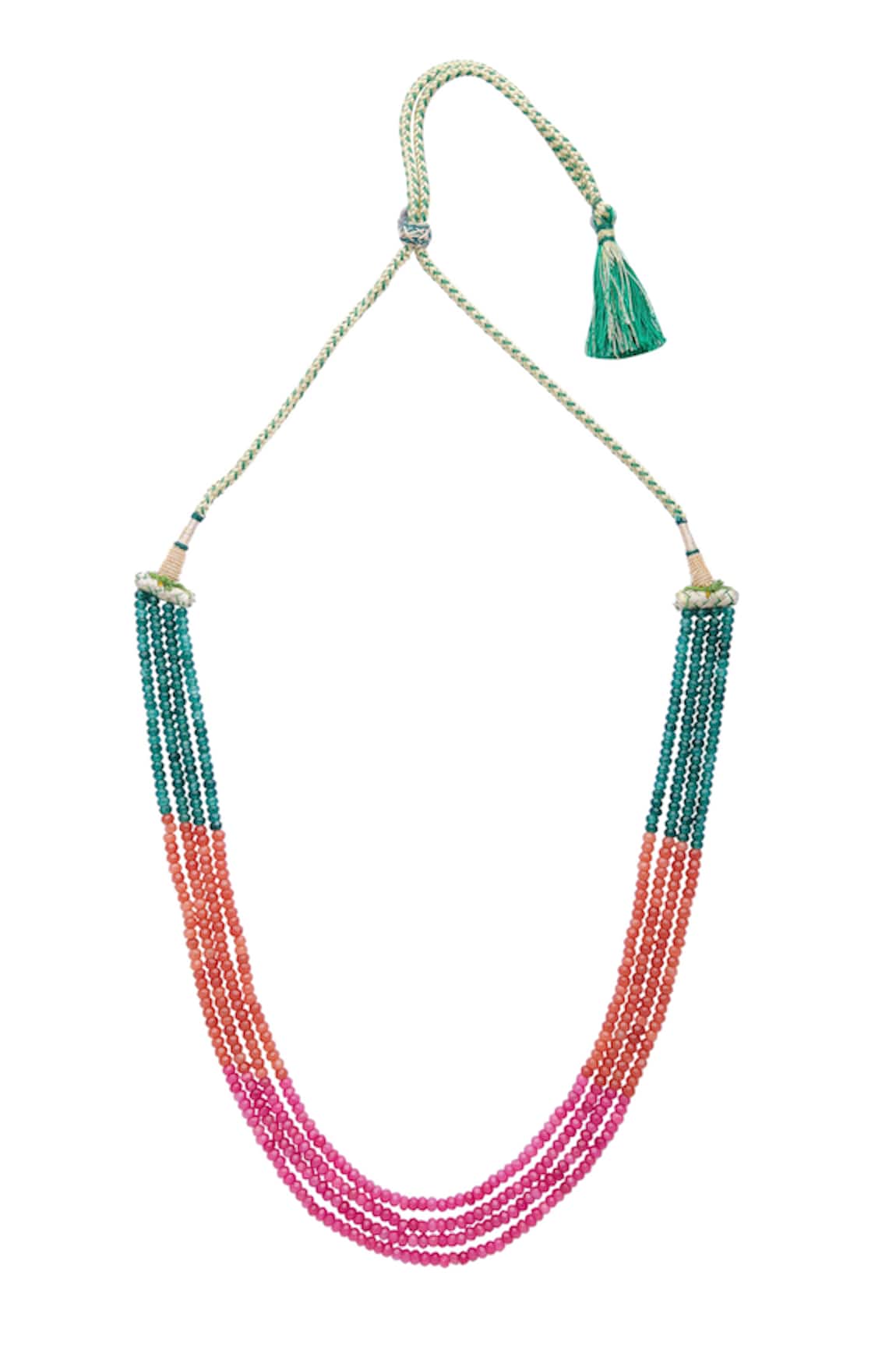 Just Shradhas Triple Layer Bead Necklace