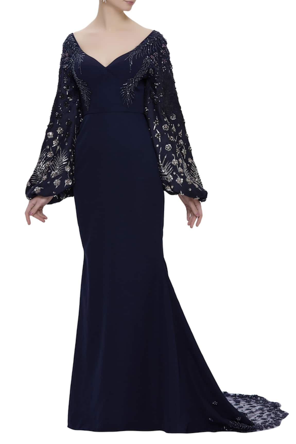 Karleo Embroidered trail gown