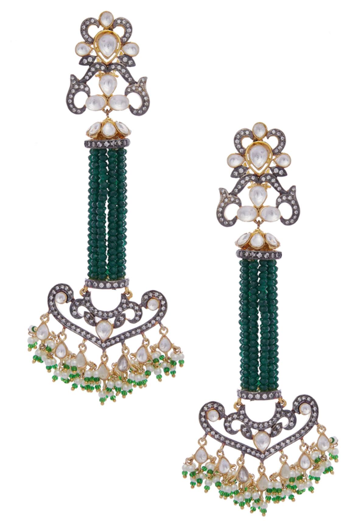 Kripaa Pranay Beaded Dangler Earrings 