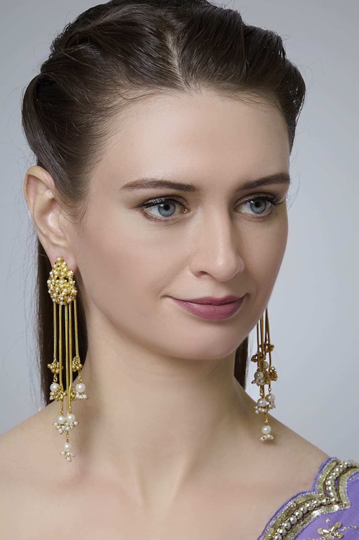 Mira by Radhika Jain Drop bead earrings