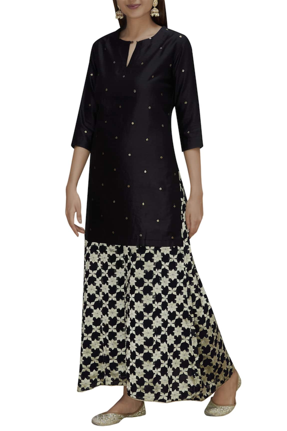 Pinki Sinha Banarasi Zari Woven Kurta & Palazzo Set
