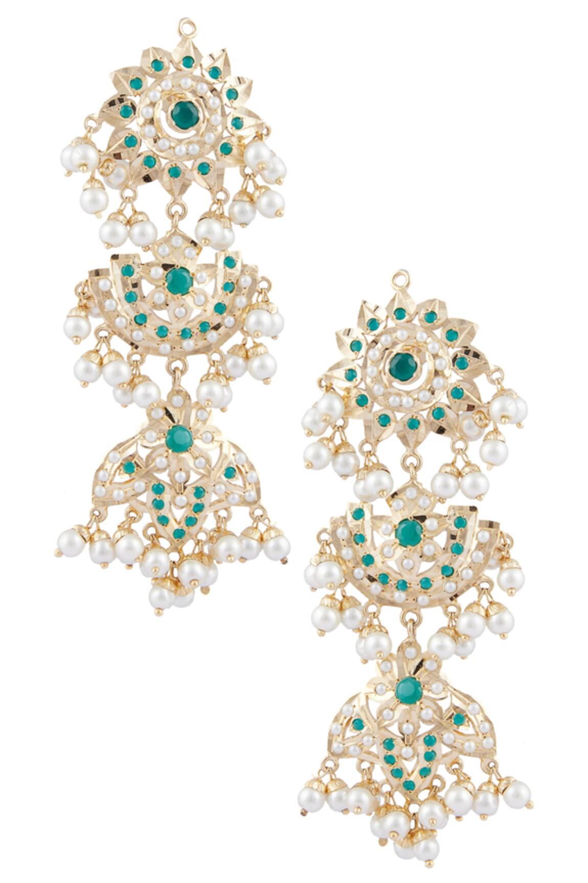 Moh-Maya By Disha Khatri Bead Dangler Earrings 