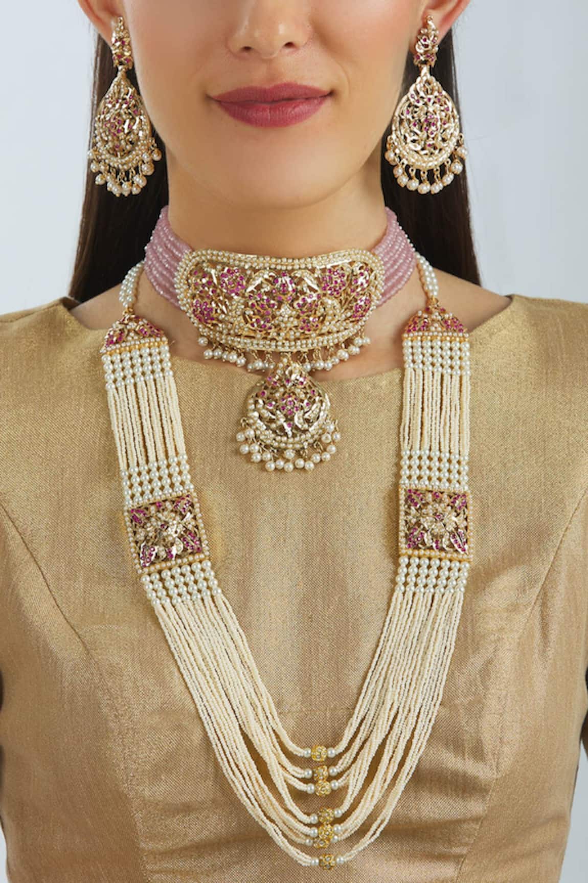 Moh-Maya by Disha Khatri Layered Necklace Set