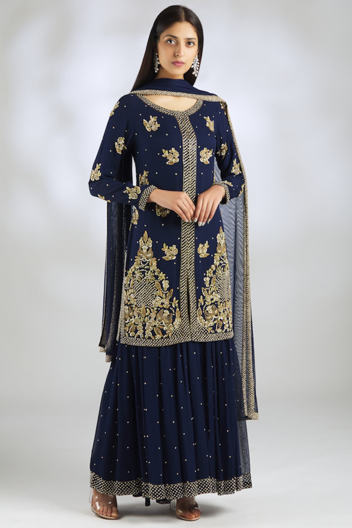 Malasa Embellished Sharara Set