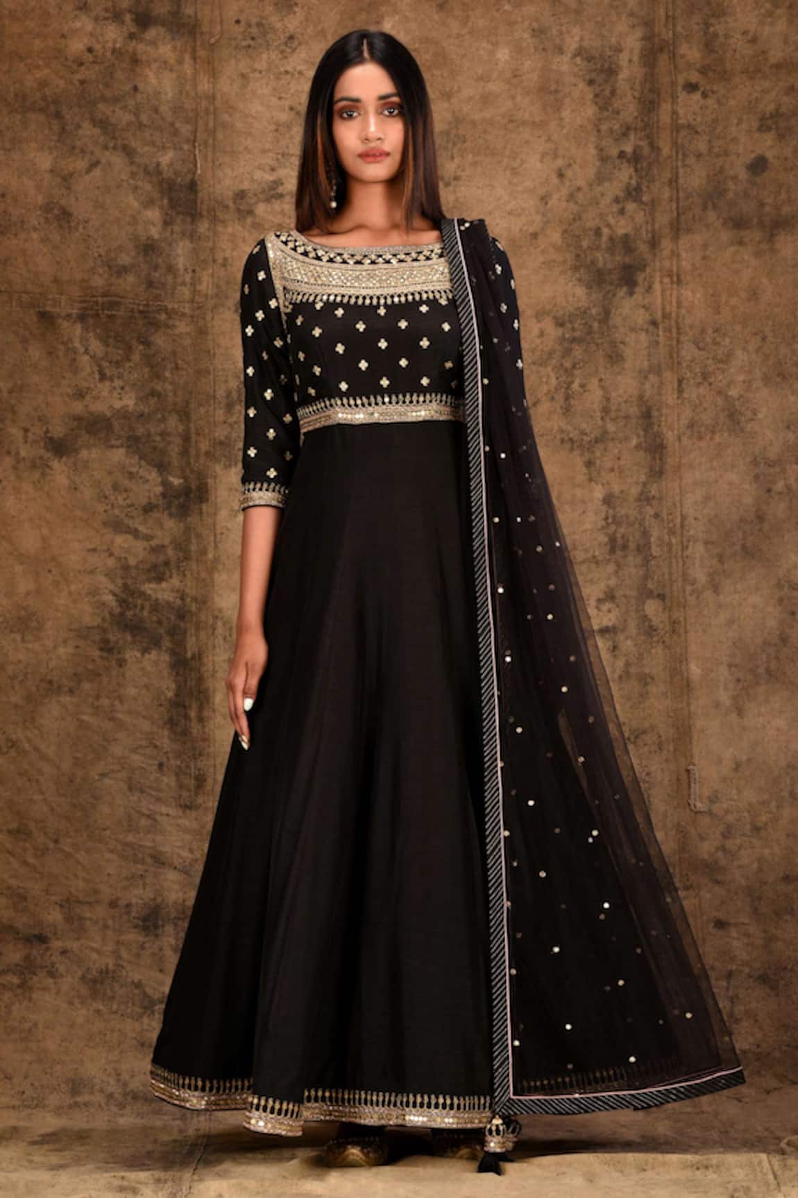 Ariyana Couture Embroidered Anarkali Set