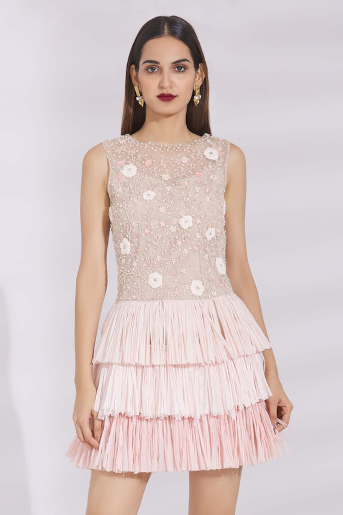のん　ACKA lame fringe puff dress lame fringe puff dress – Acka online store