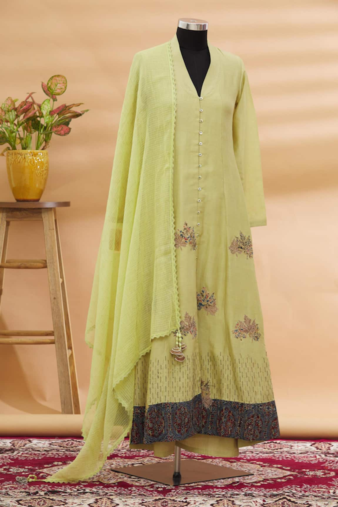 House of Kotwara Embroidered Anarkali Set