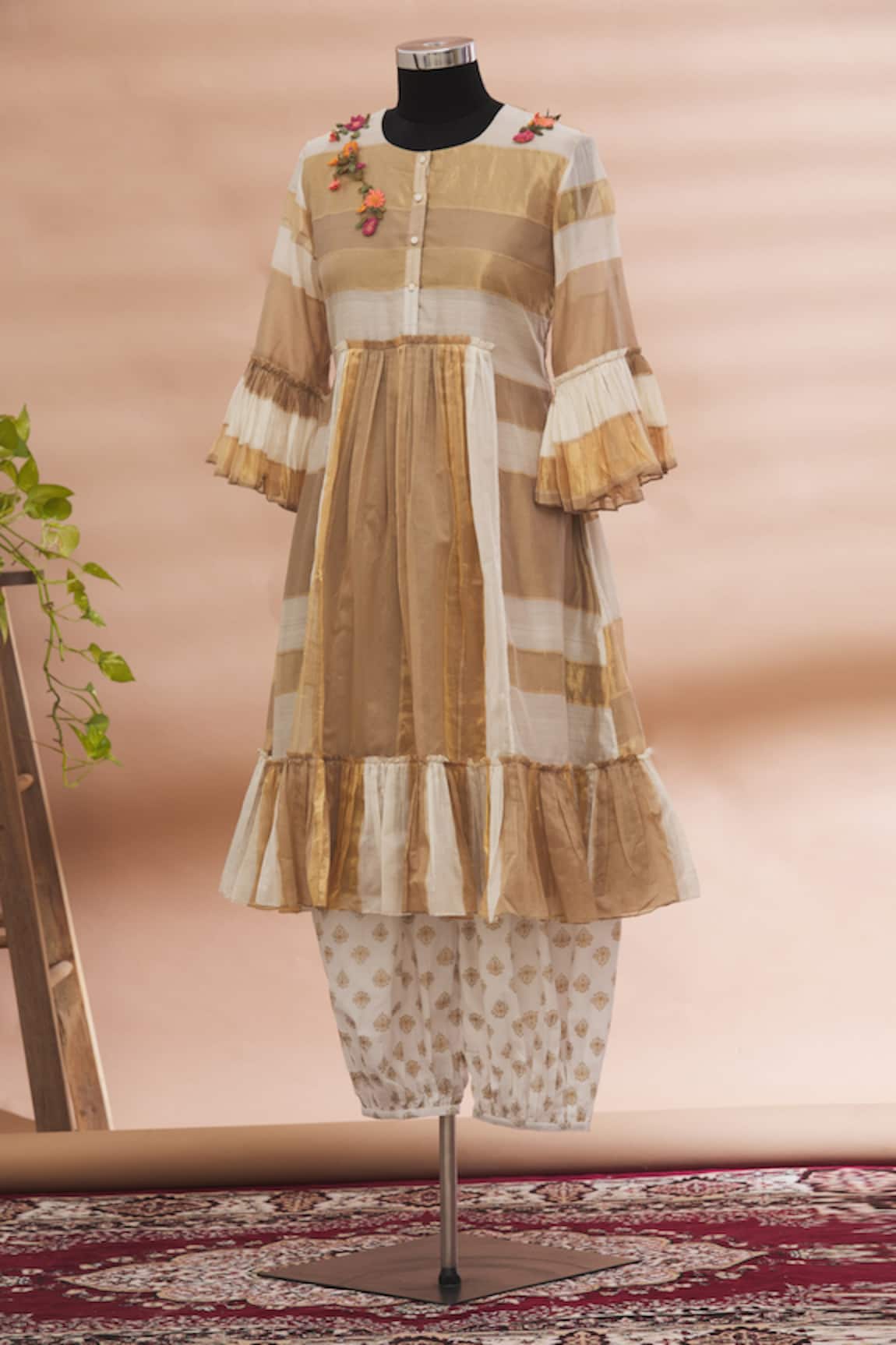 Prama By Pratima Pandey Striped Kurta Set