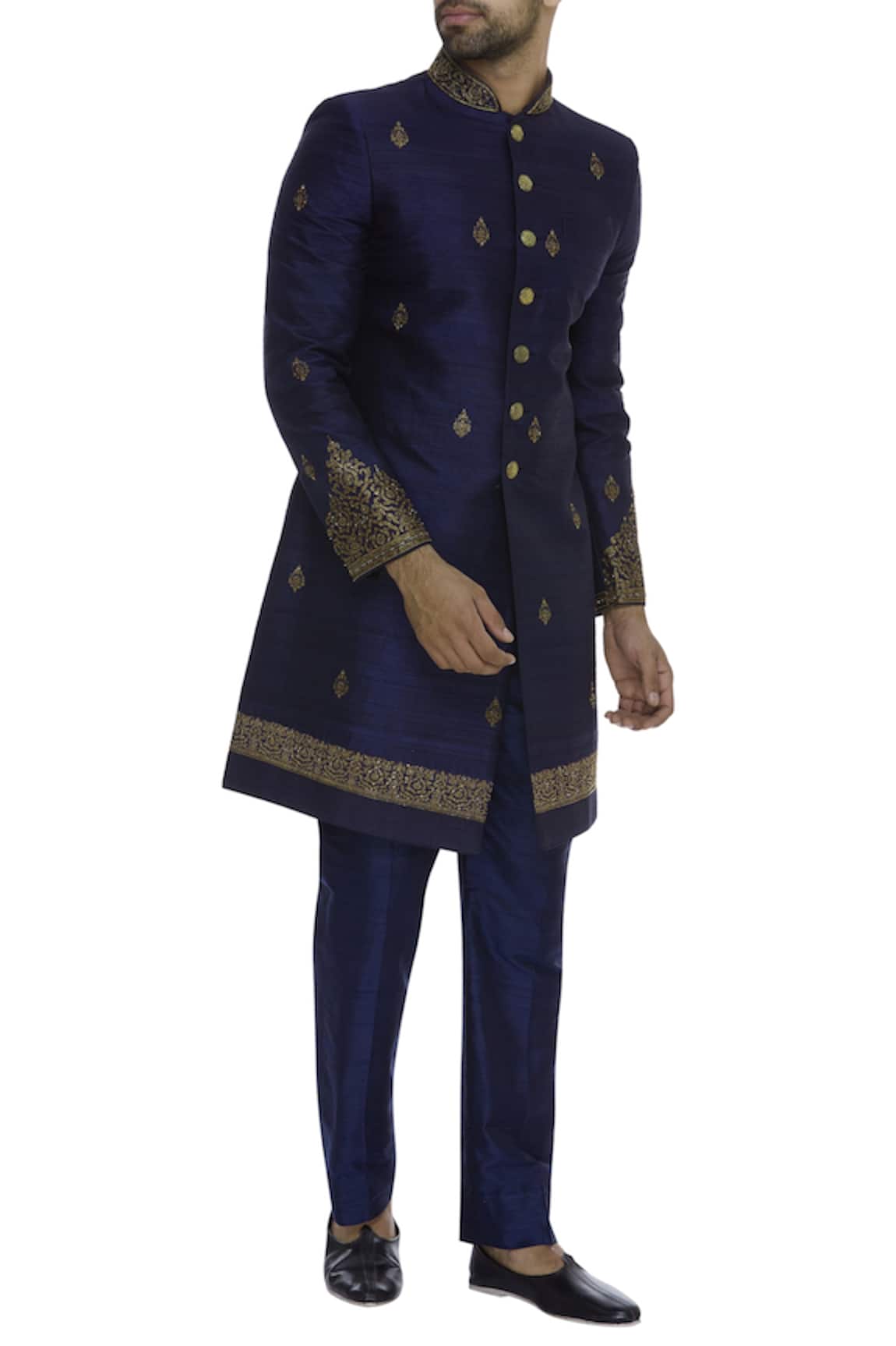 Vanshik Hand Embroidered Sherwani With Pant