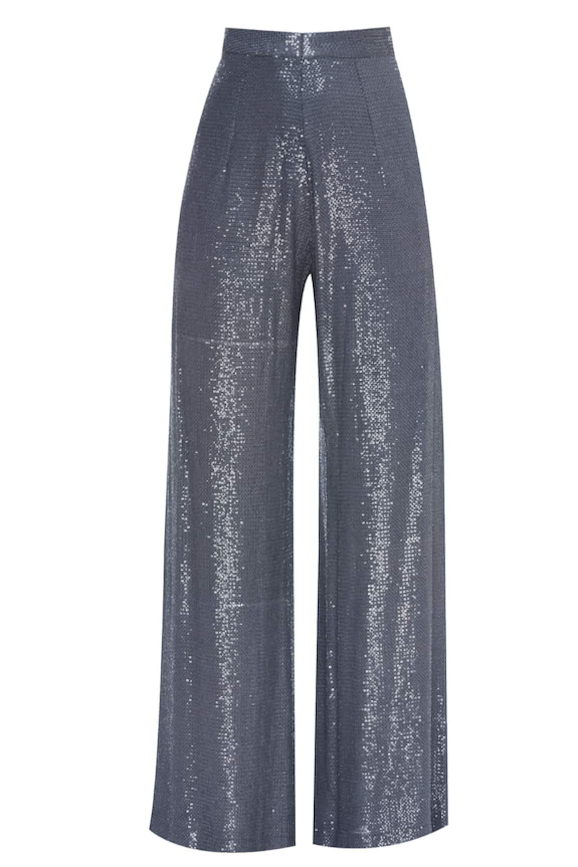 Pink Vanilla Silver Sequin High Waist Flared Trousers  New Look