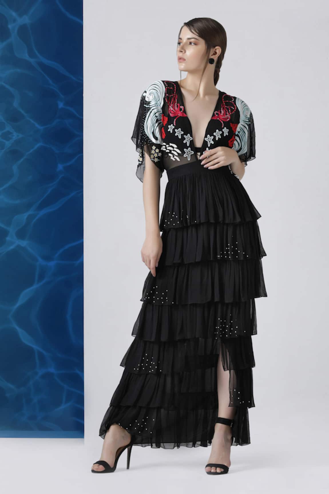 Limerick By Abirr N' Nanki Embroidered Layered Dress