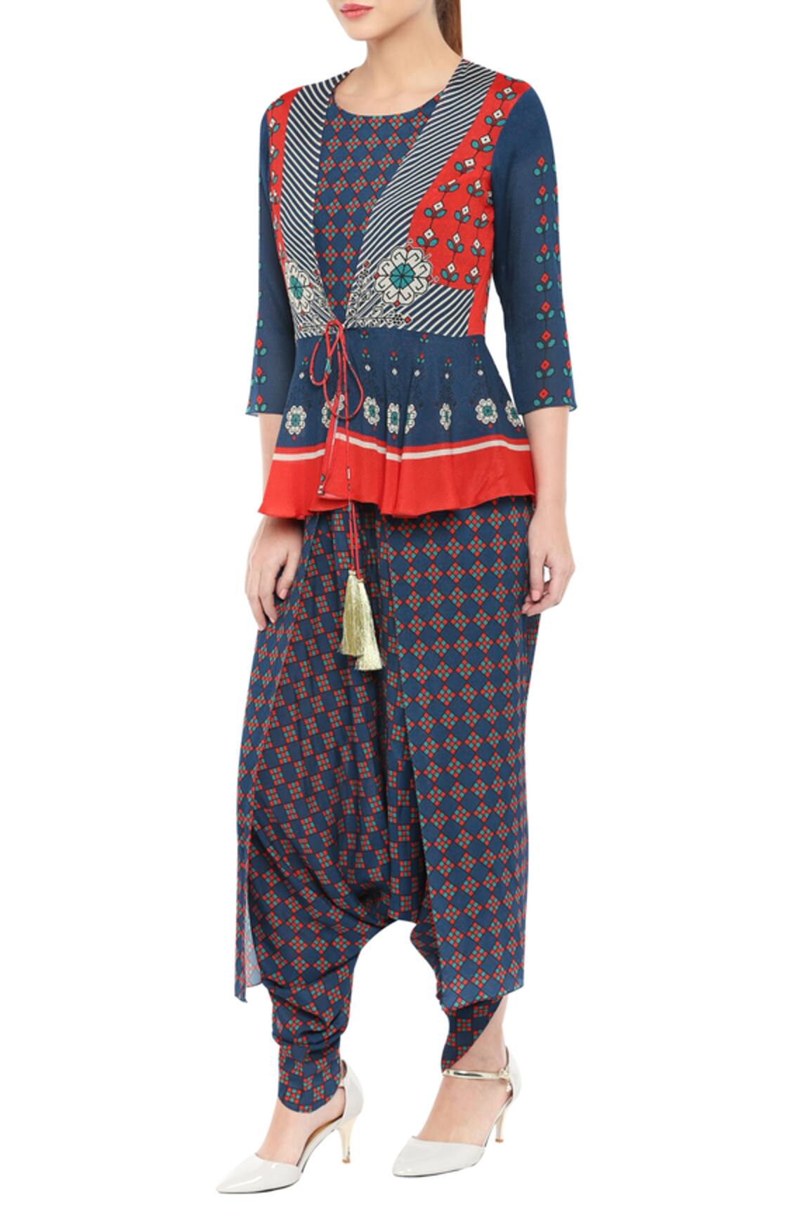 Soup By Sougat Paul Tie Up Jacket & Draped Jumpsuit