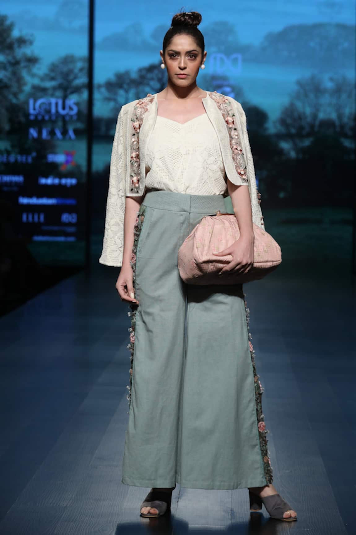 Shruti Sancheti Side Embroidered Wide Legged Pants  