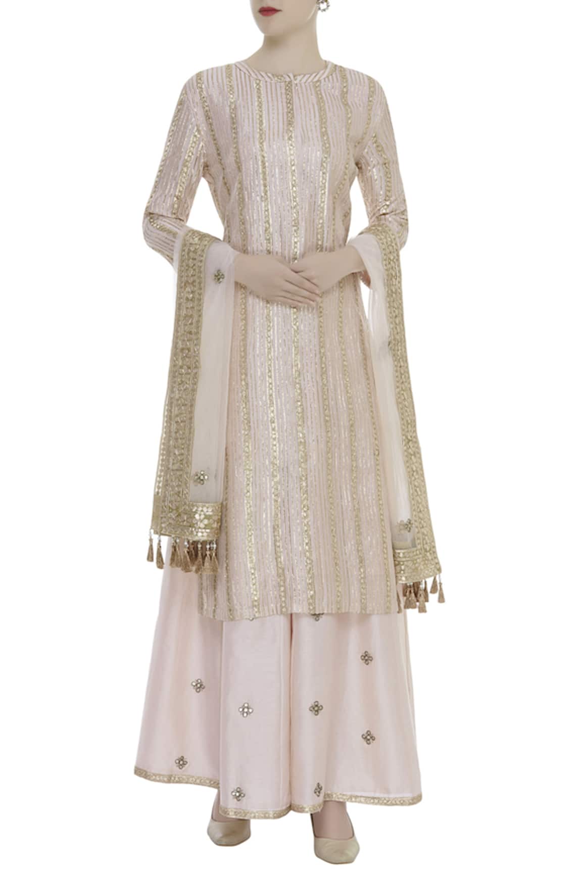 Rajat K Tangri Gota Patti Embroidered Kurta Palazzo Set