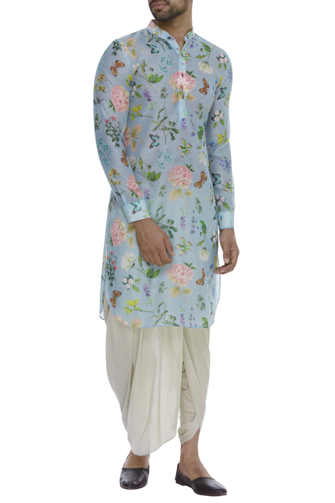 Pranay Baidya Printed full sleeves kurta