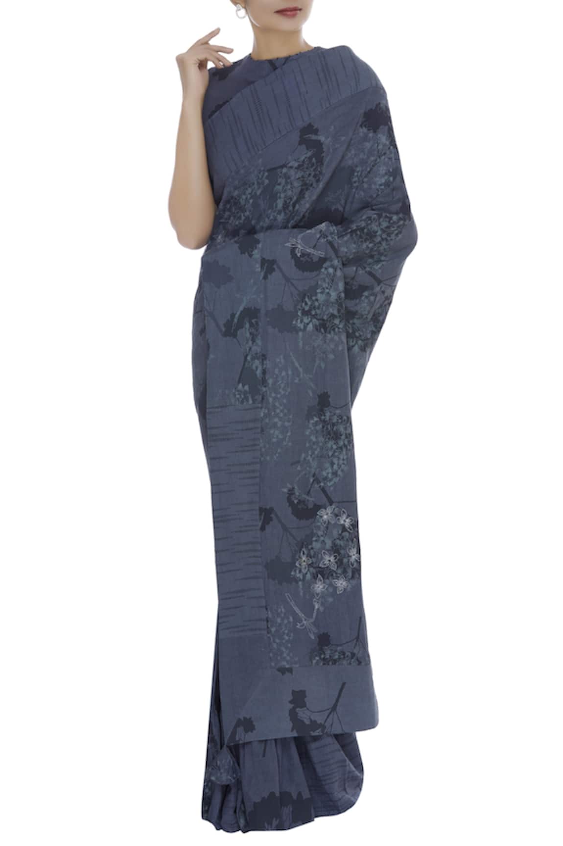 Shagun Manchanda Handcrafted saree with frill border