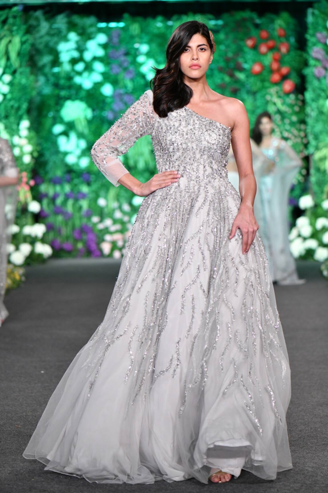 Kashmiraa One Shoulder Embellished Gown  