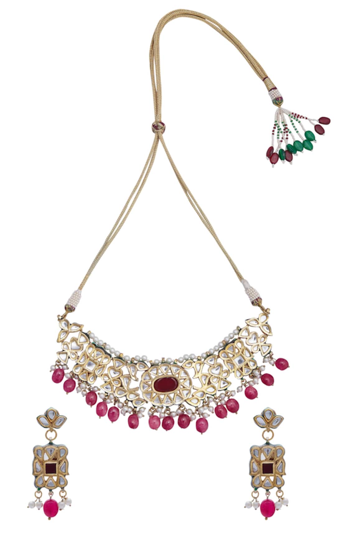 Moh-Maya by Disha Khatri kundan necklace and earrings set