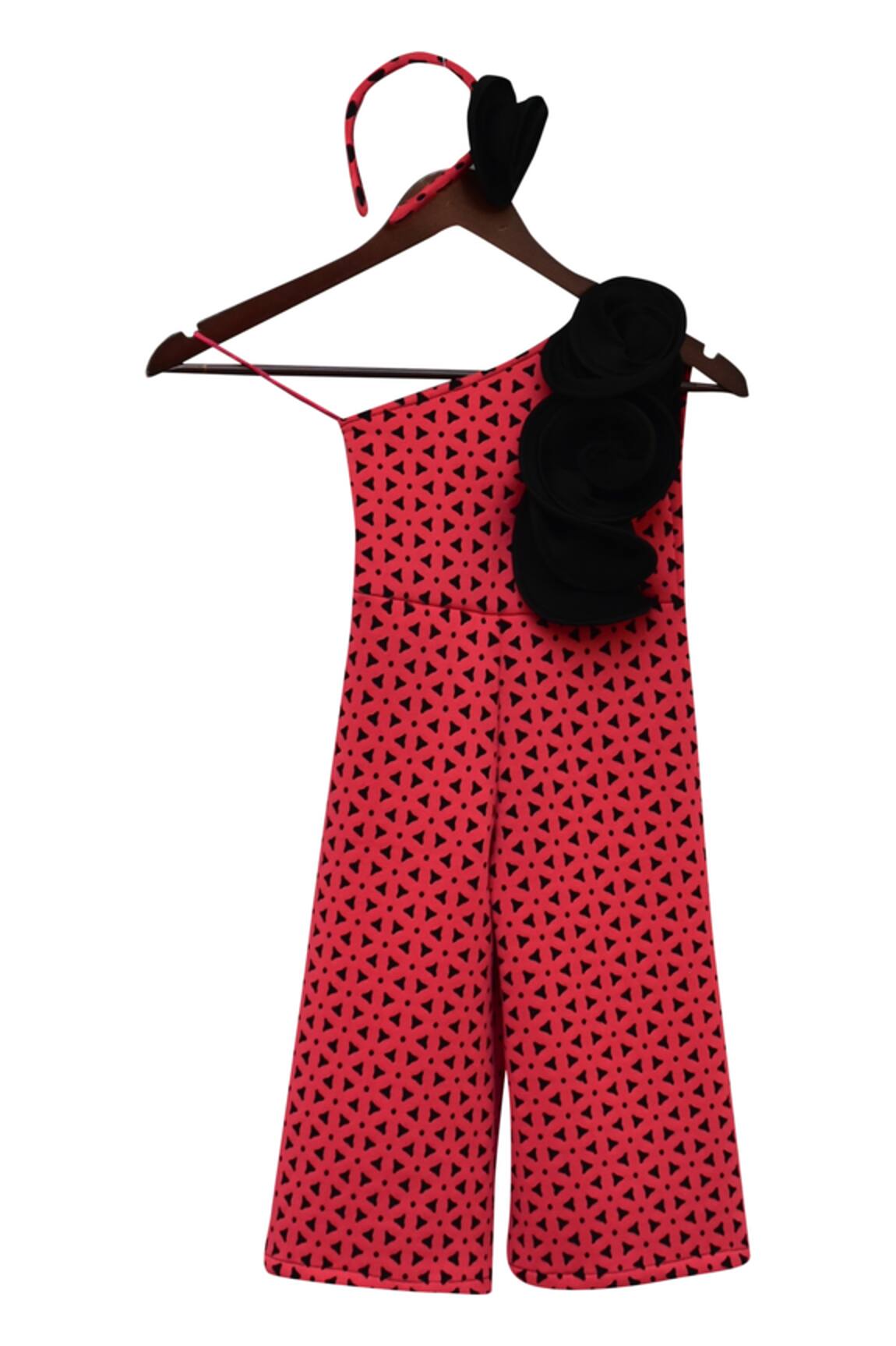 Fayon Kids One Shoulder Printed Jumpsuit