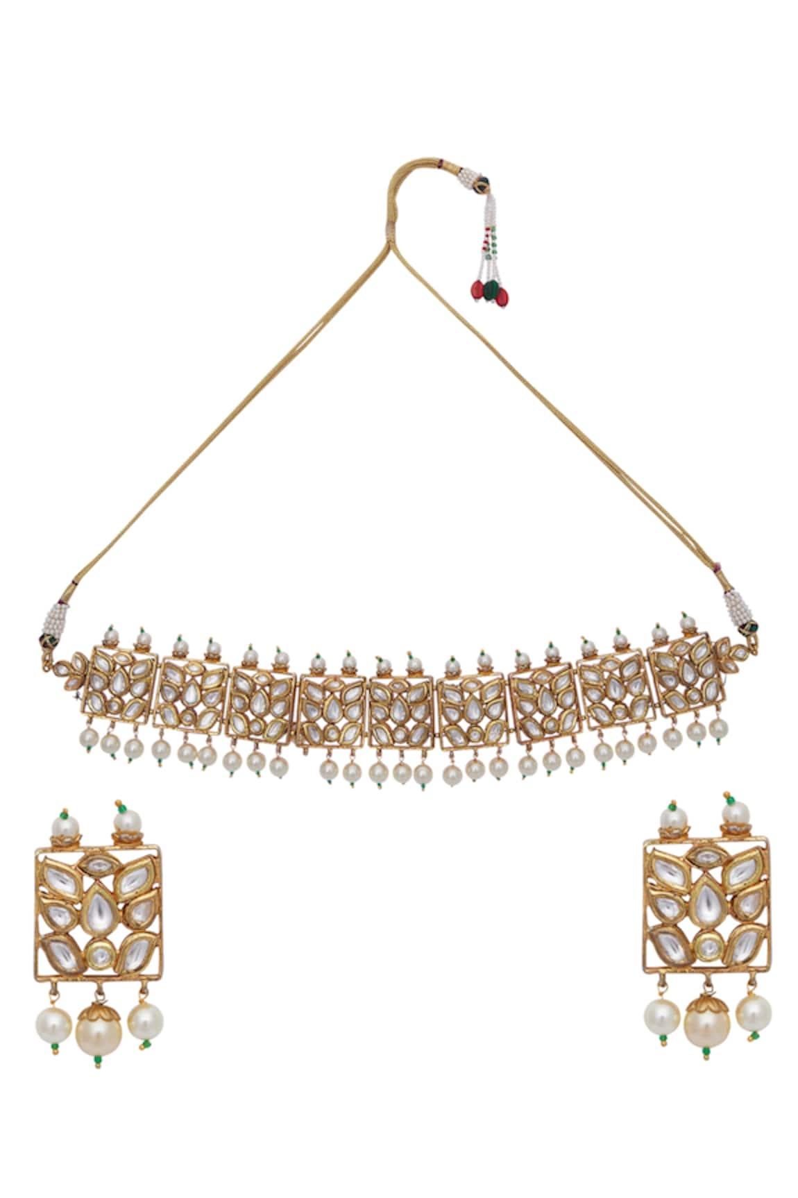 Anjali Jain Kundan choker & earrings set