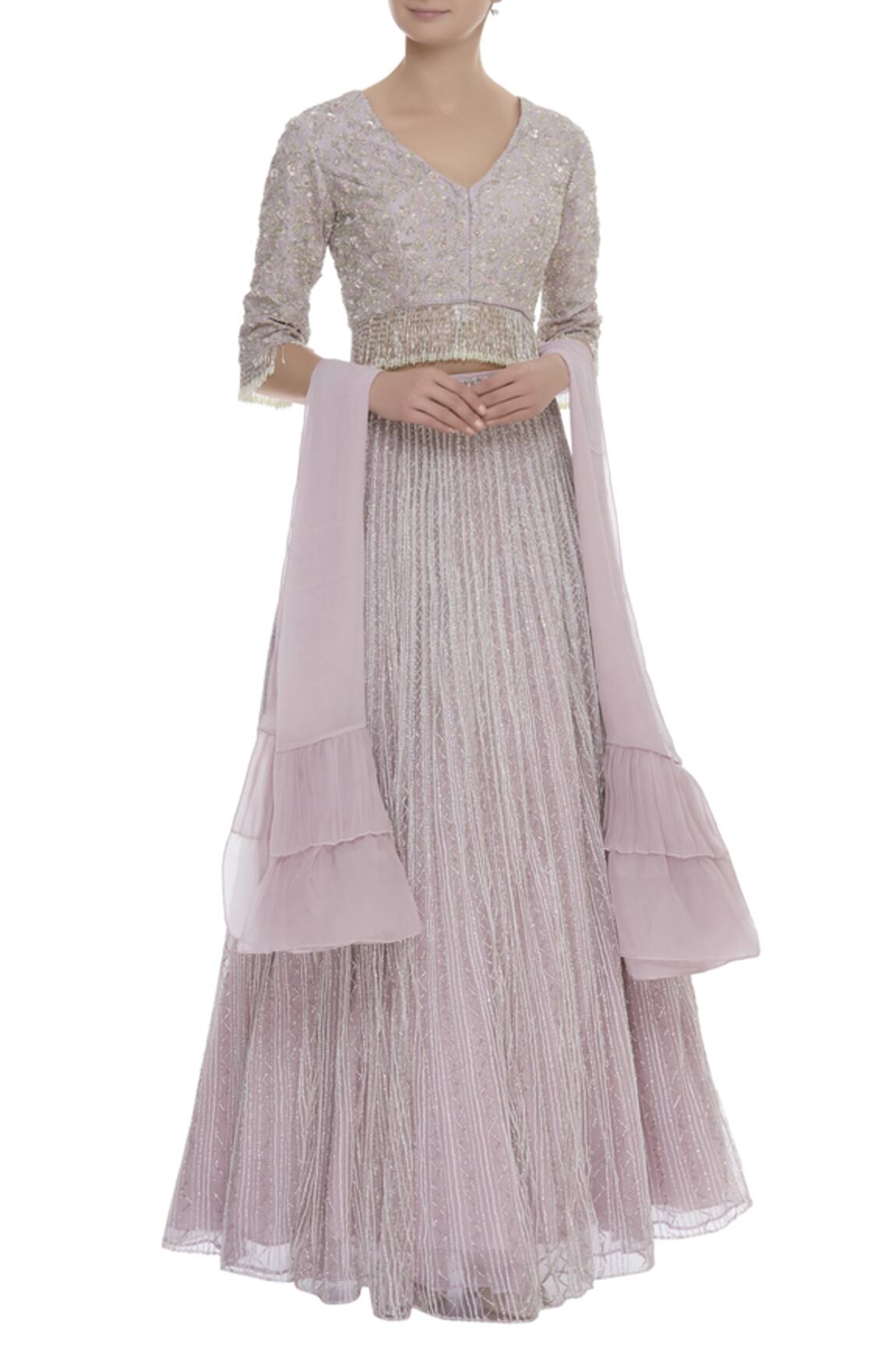 COUTURE BY NIHARIKA Floral embroidered lehenga set