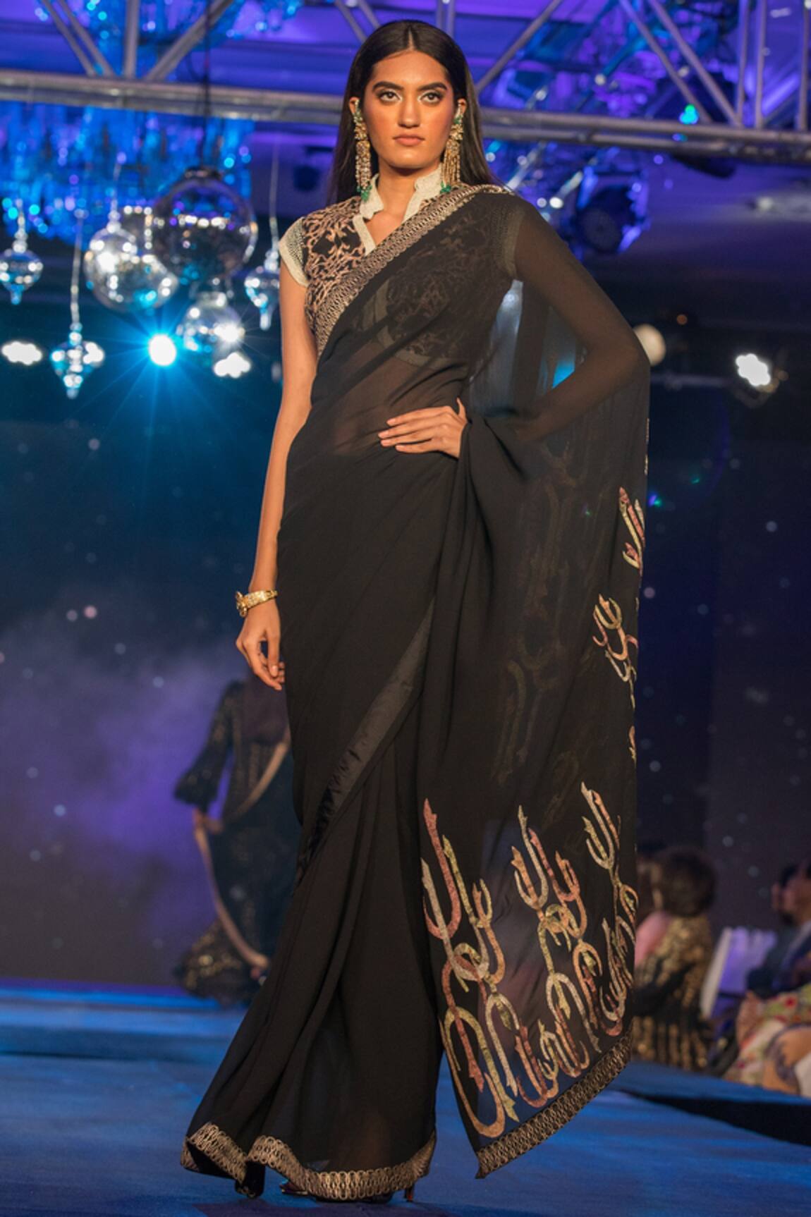 House Of Kotwara Embroidered Saree With Jacket Blouse