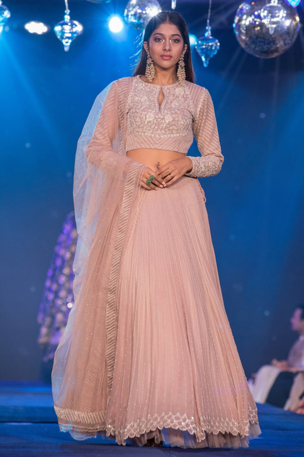 House Of Kotwara Pearl & sequin embroidered lehenga set