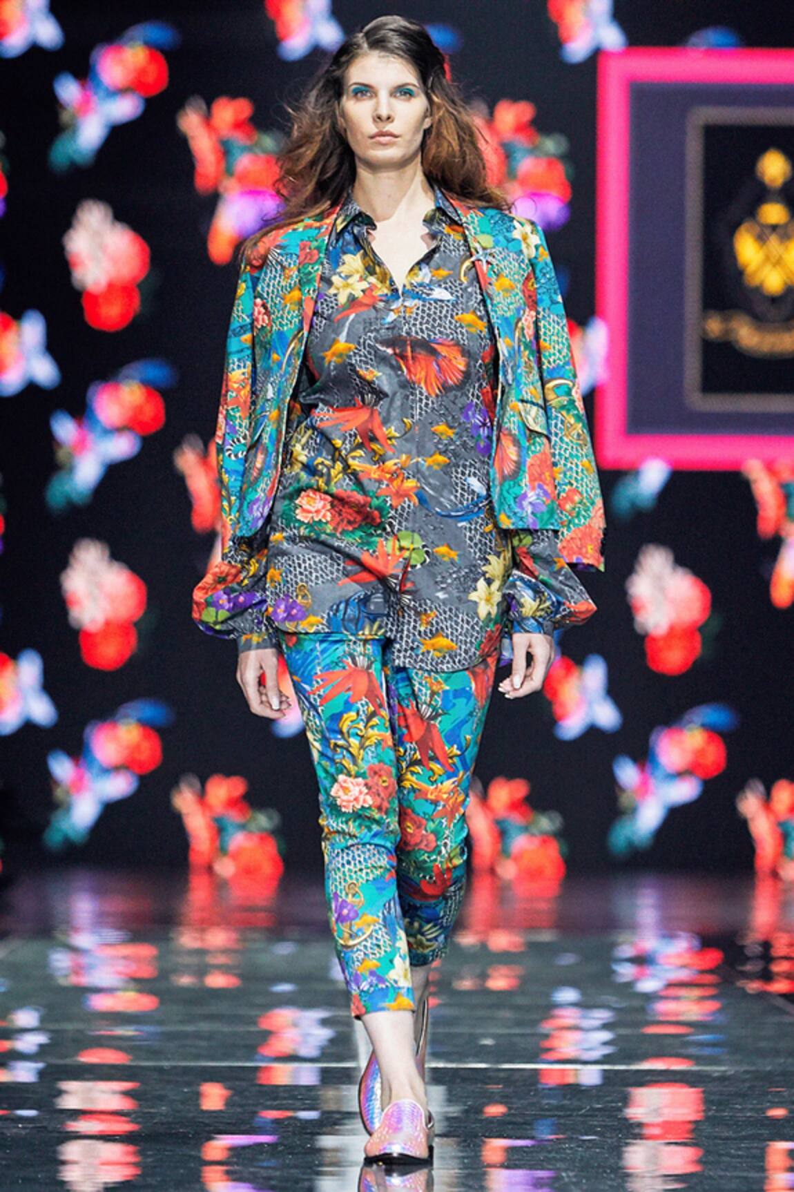 MR. Ajay Kumar Floral Print Slim Fit Pants