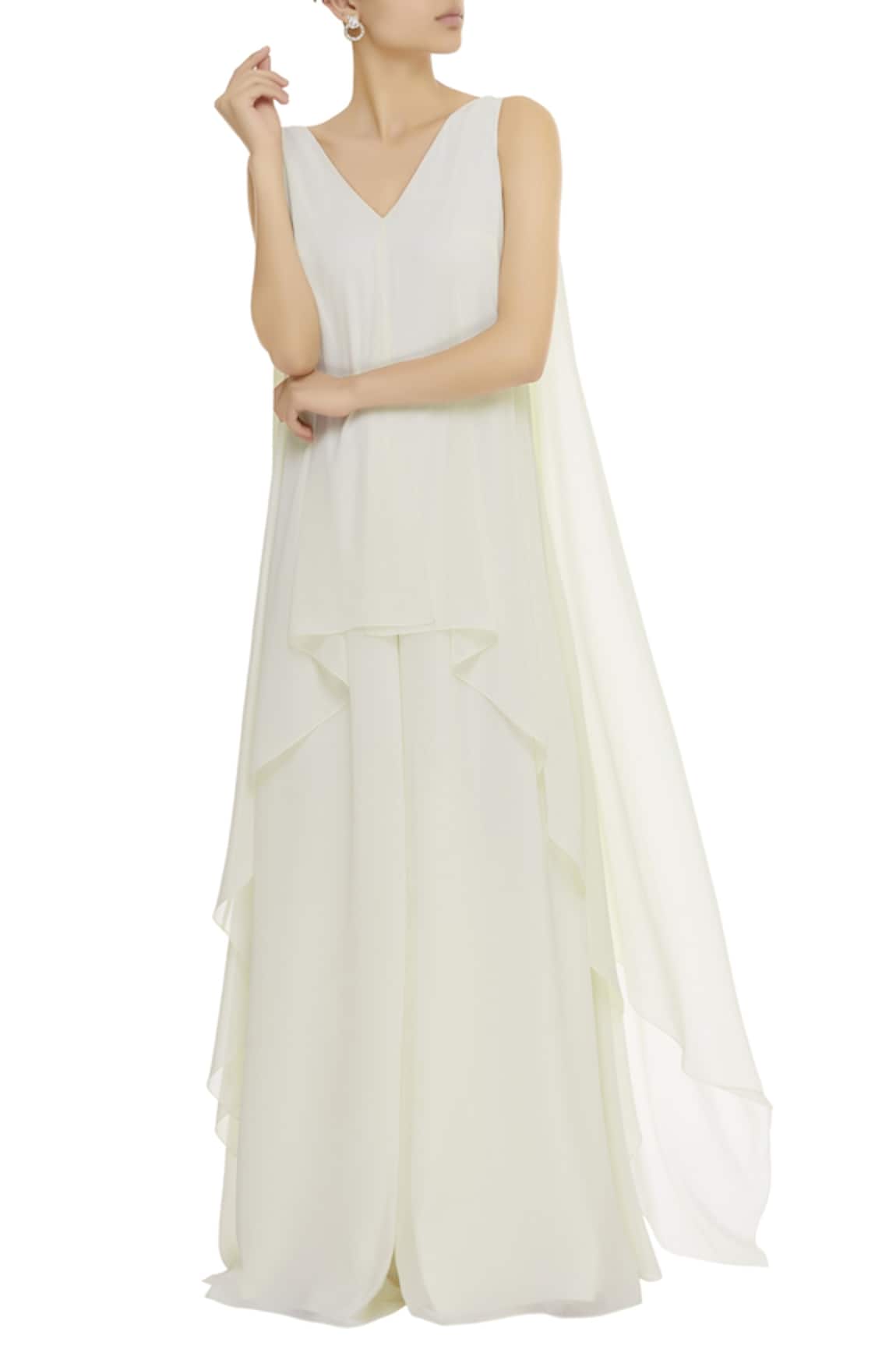 Gauri & Nainika Layered side draped jumpsuit 