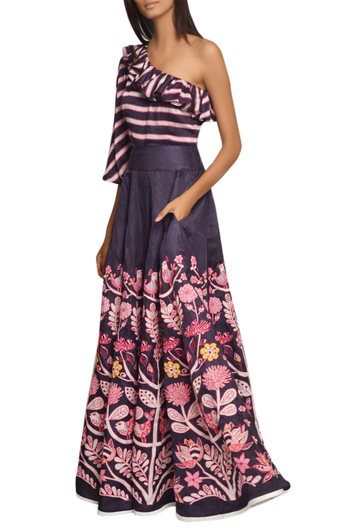 Swati Vijaivargie Printed Blouse & Lehenga Set 