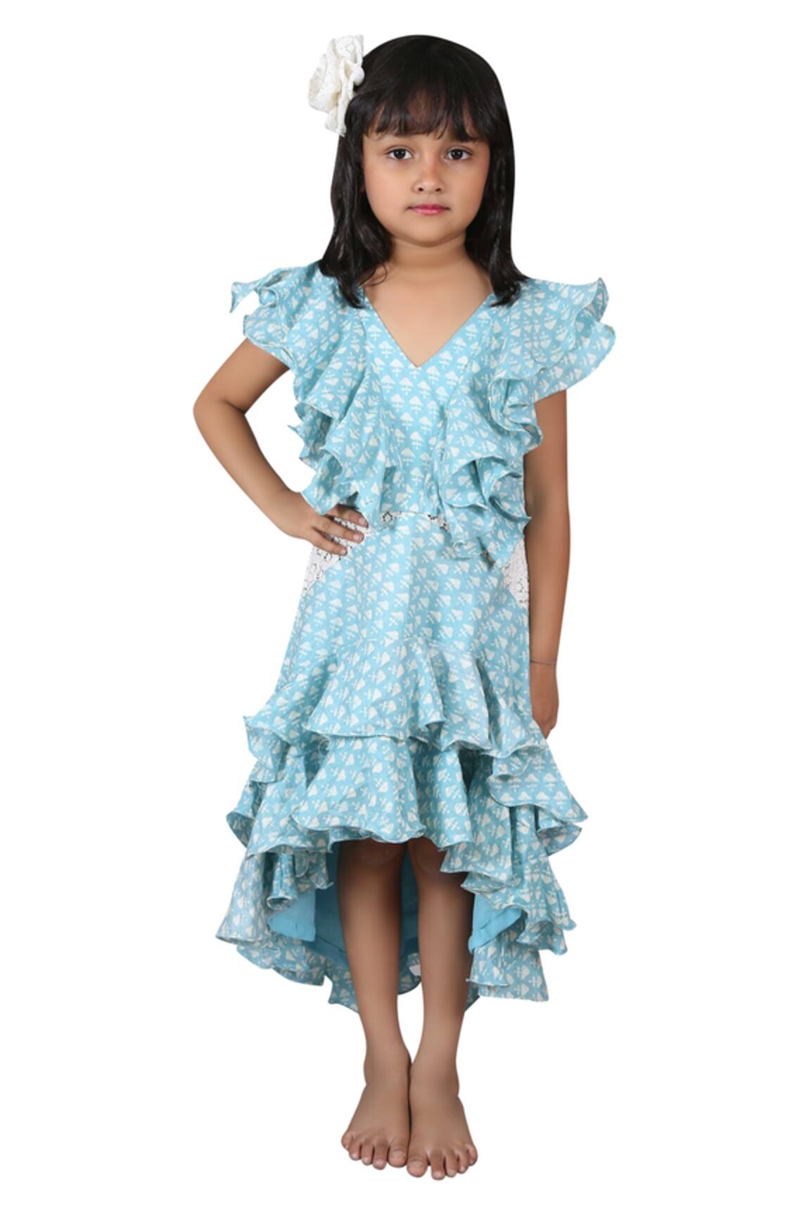 Kirti Agarwal - Pret N Couture Frill printed midi dress