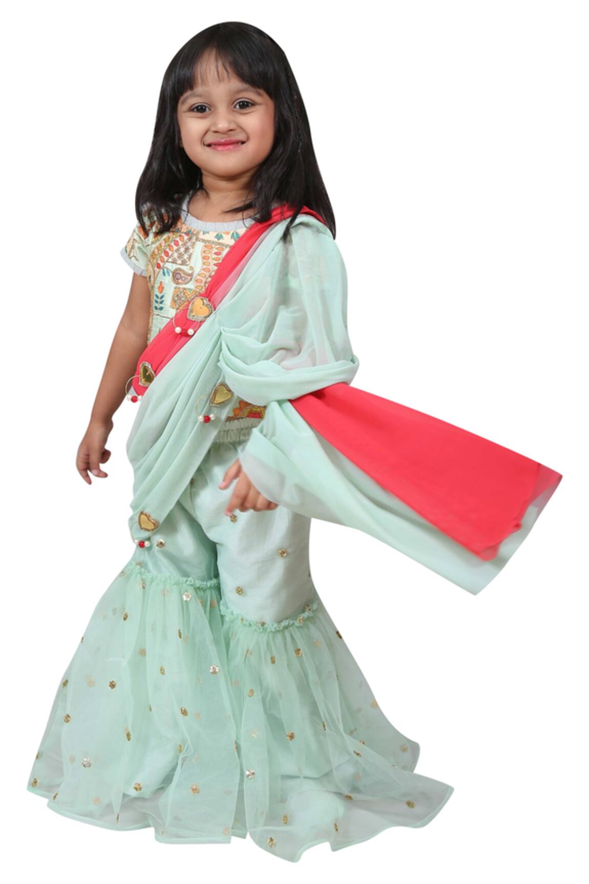 Kirti Agarwal - Pret N Couture Printed & embroidered sharara set