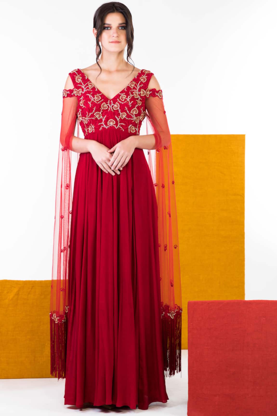 Silky Bindra Embroidered Anarkali Gown