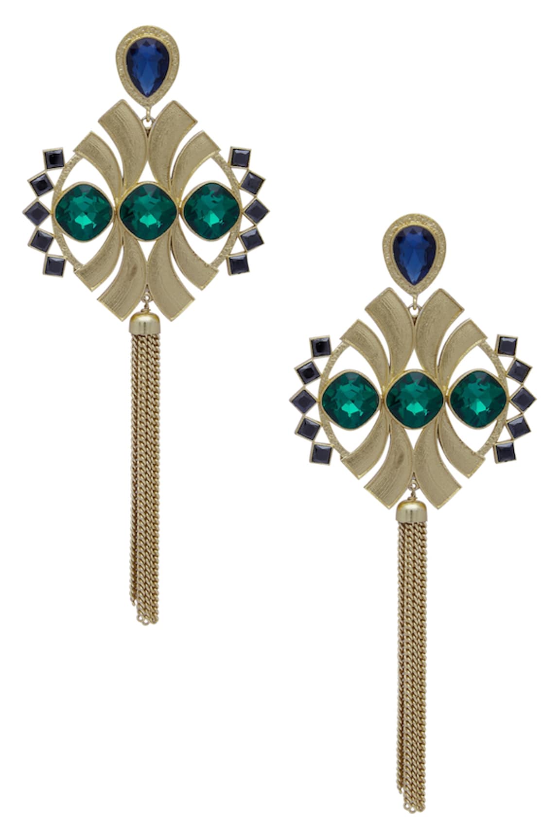 Masaya Jewellery Symmetric Tassel earrings