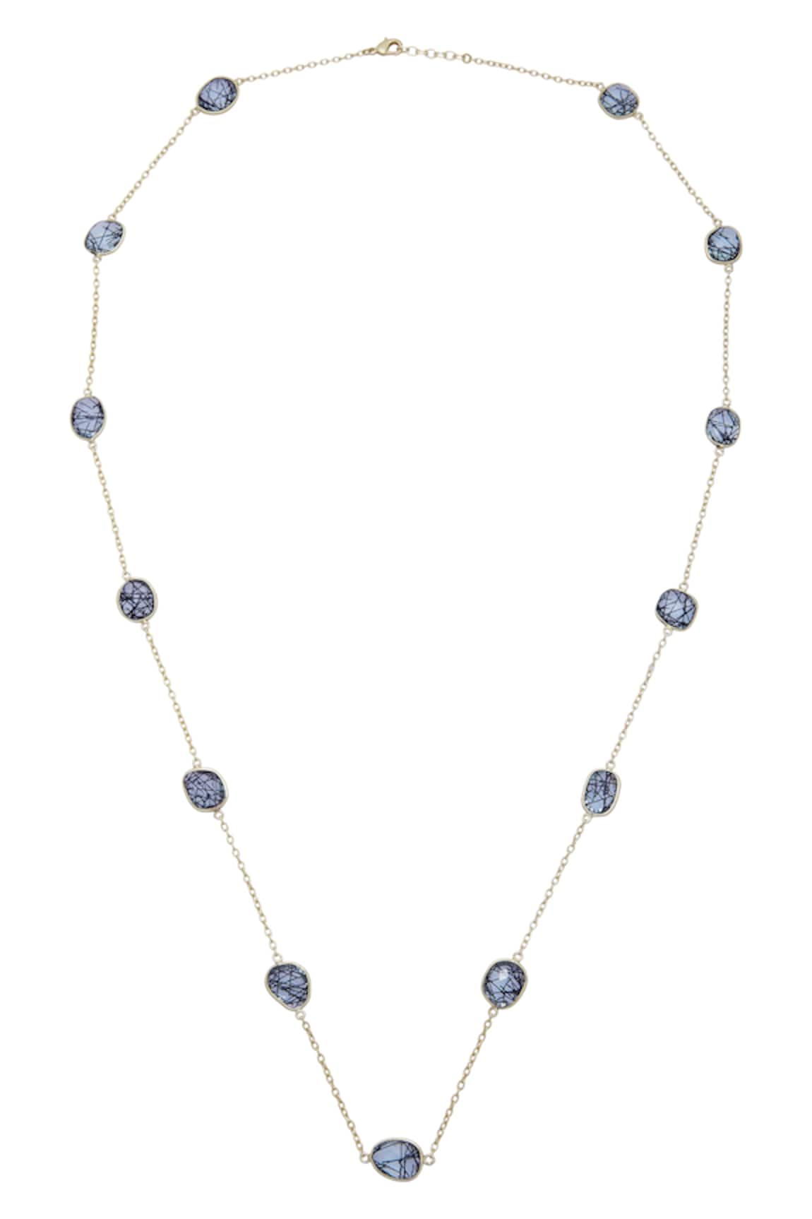 Masaya Jewellery Stone studded chain necklace