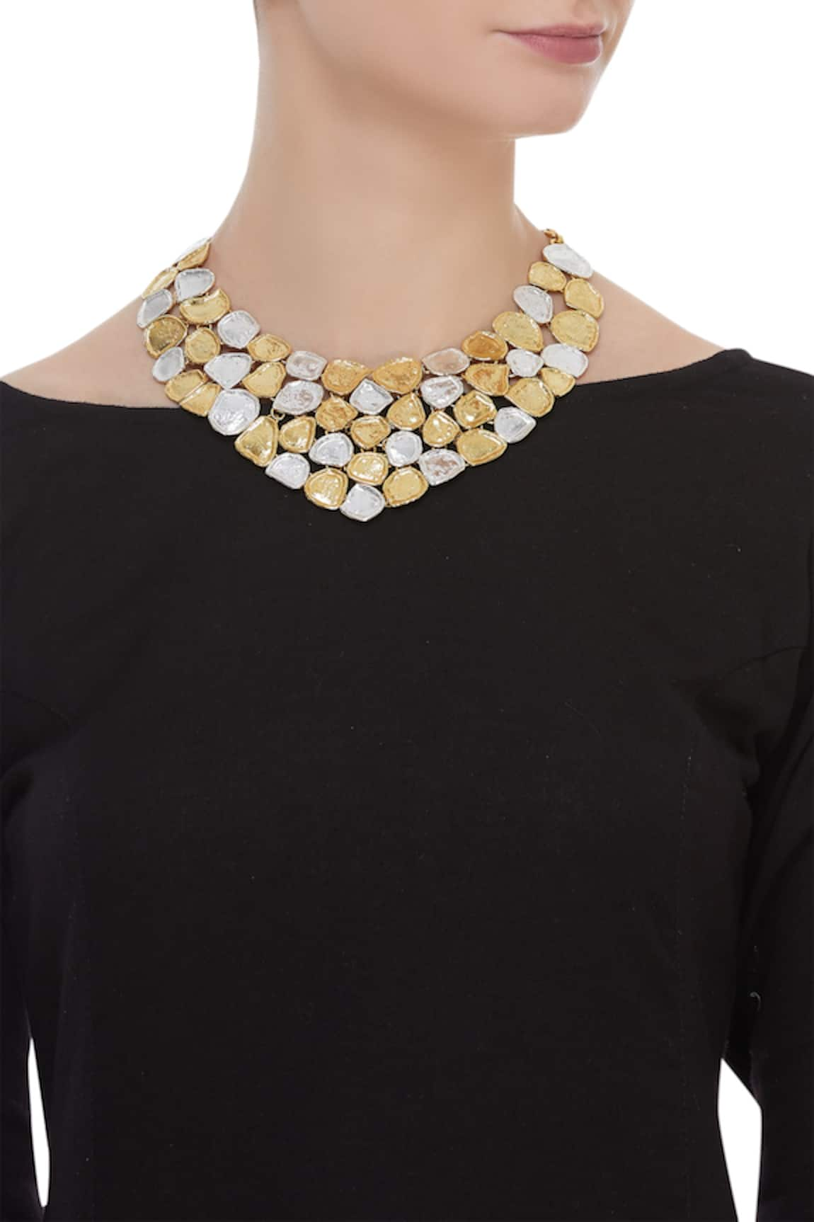 Masaya Jewellery Dual tone layered necklace