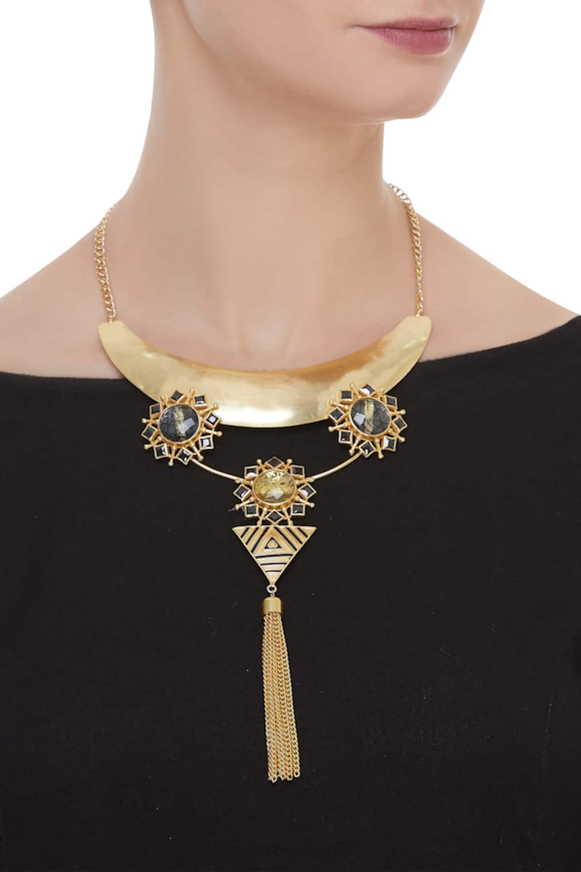 Masaya Jewellery Moon style tassel necklace