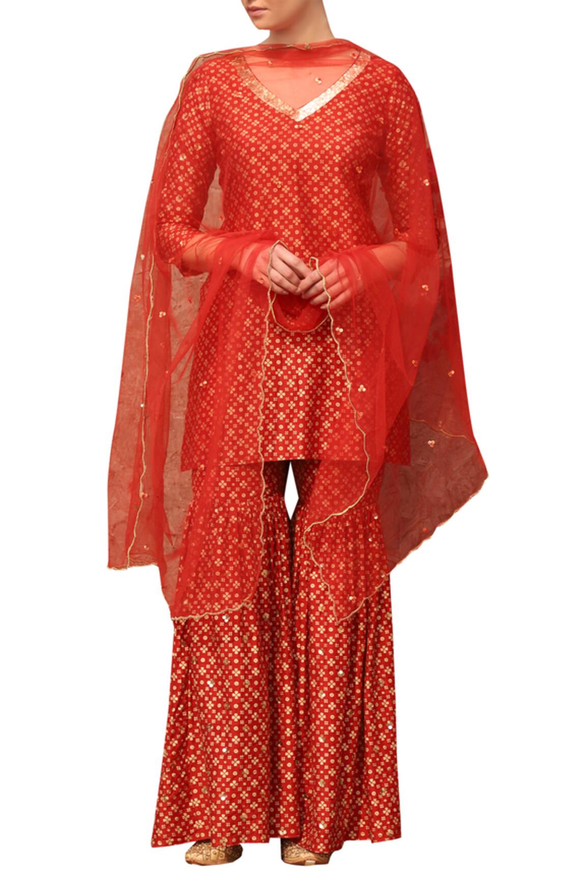 Seema Nanda Printed kurta Sharara Set