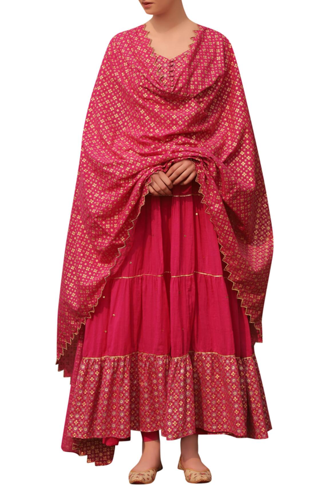Seema Nanda Tiered Anarkali Set