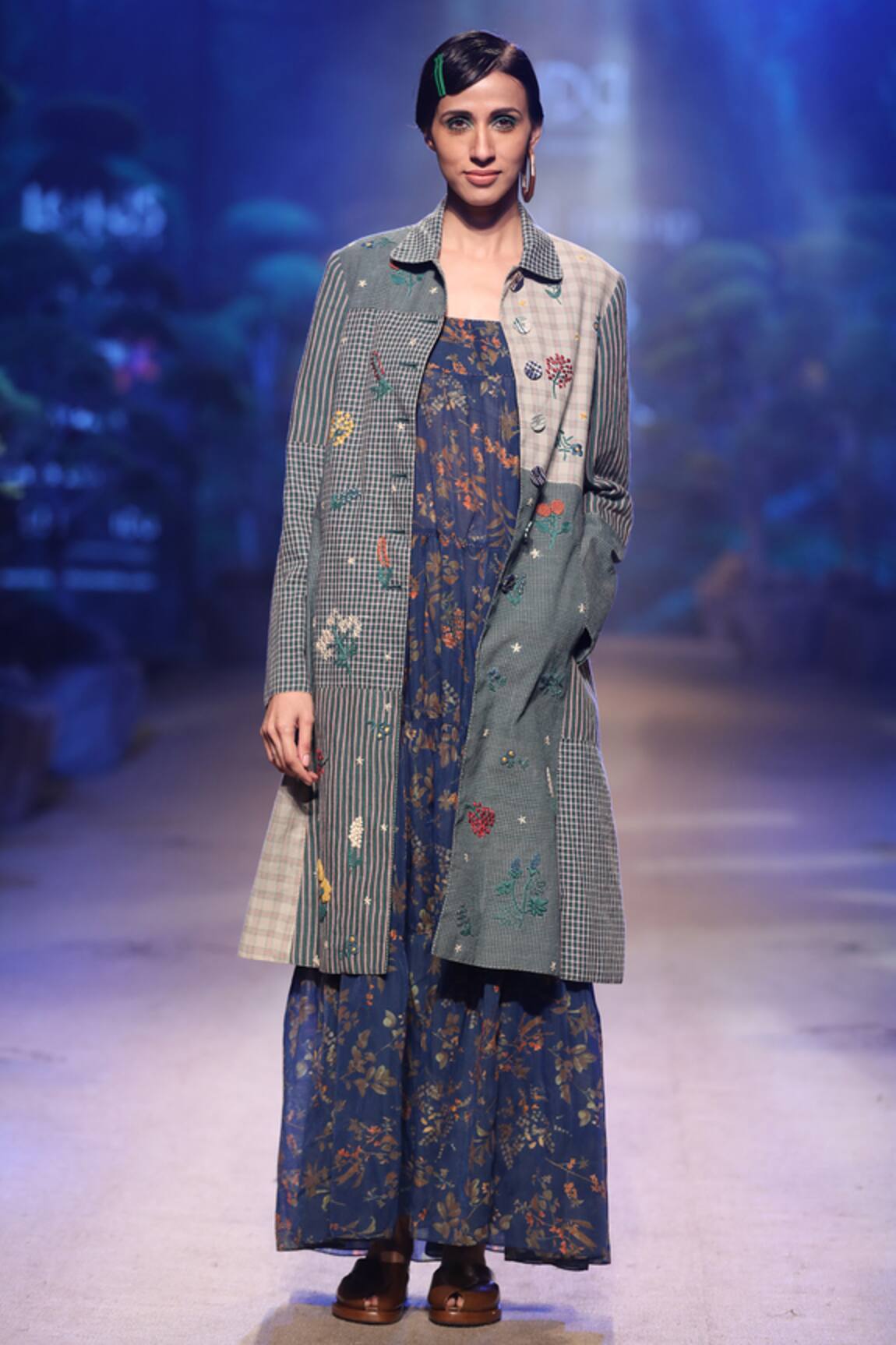 Payal Pratap Printed tiered maxi dress