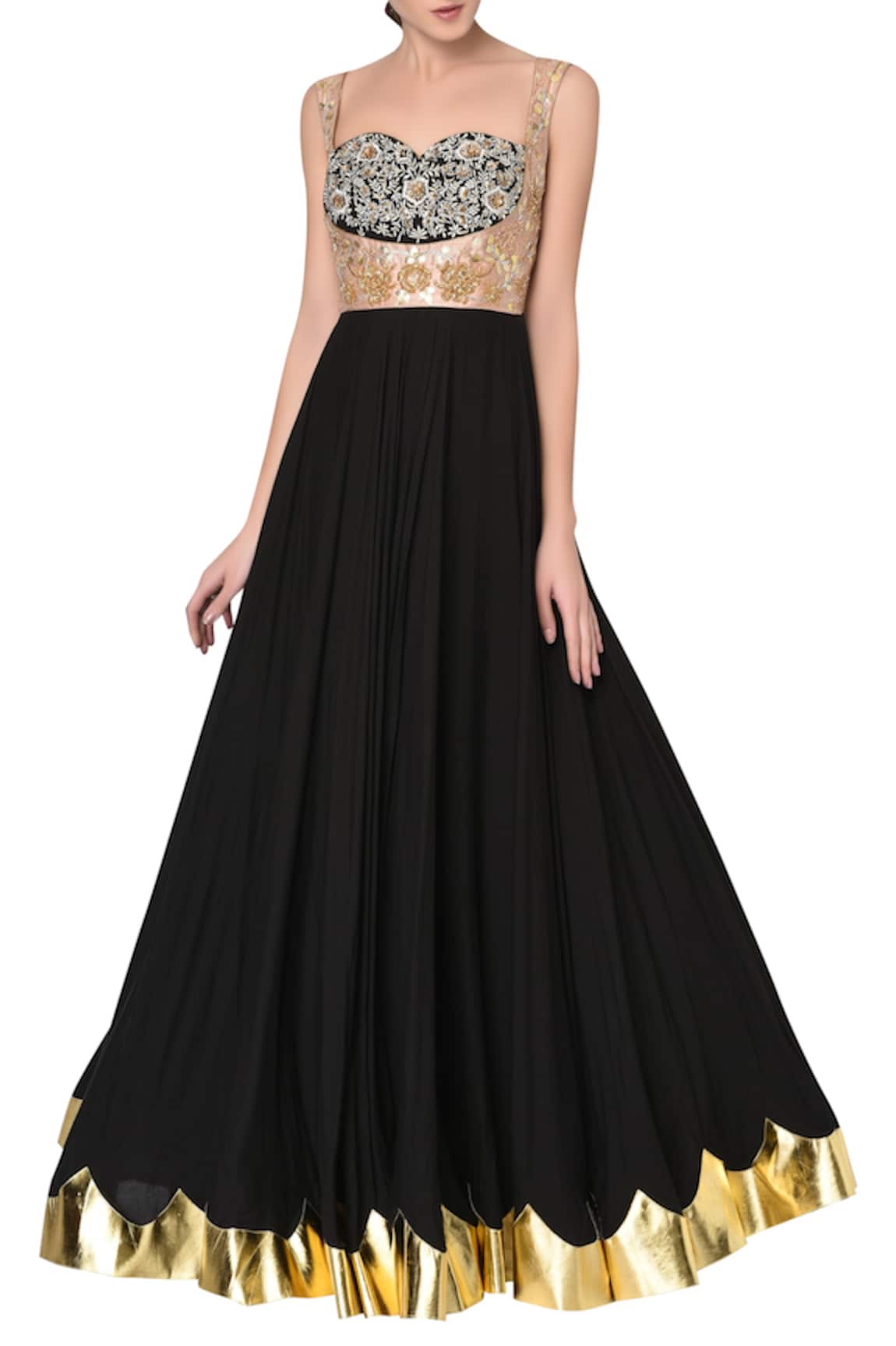 Mani Bhatia Embroidered Anarkali Gown Set 
