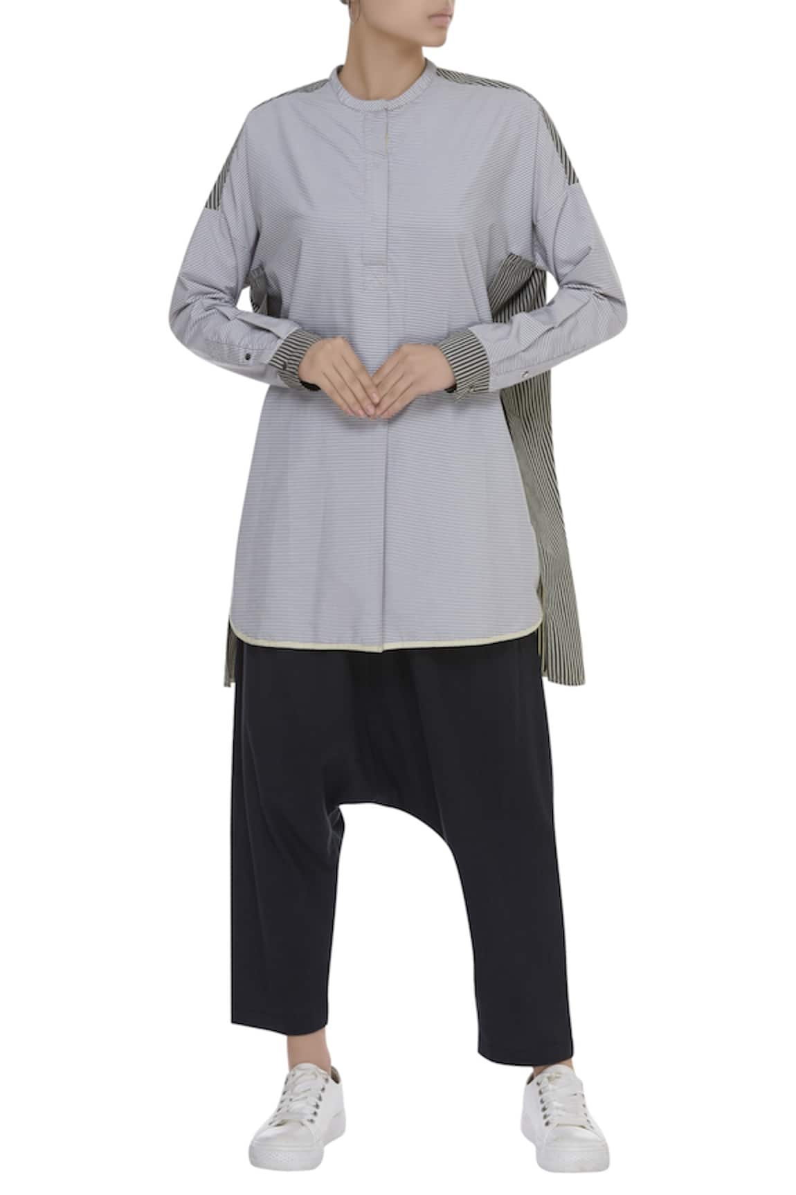 Kapda By Urvashi Kaur Cotton Asymmetric Shirt