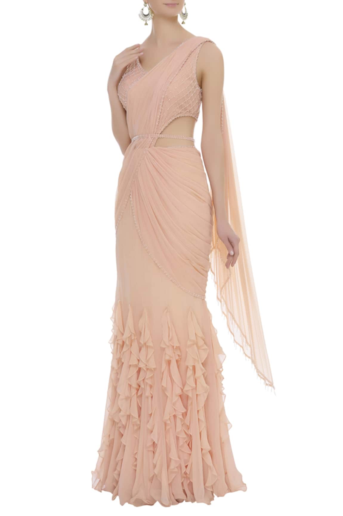 ARPAN VOHRA Embellished Saree Gown 