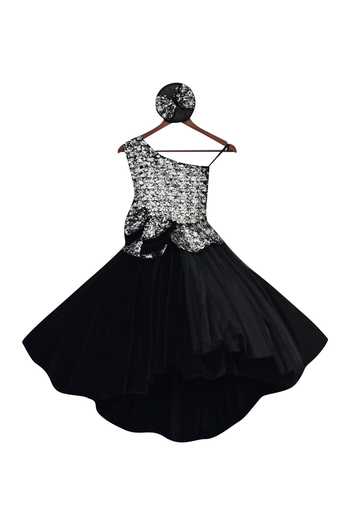 Fayon Kids One Shoulder Bow Detail Gown 