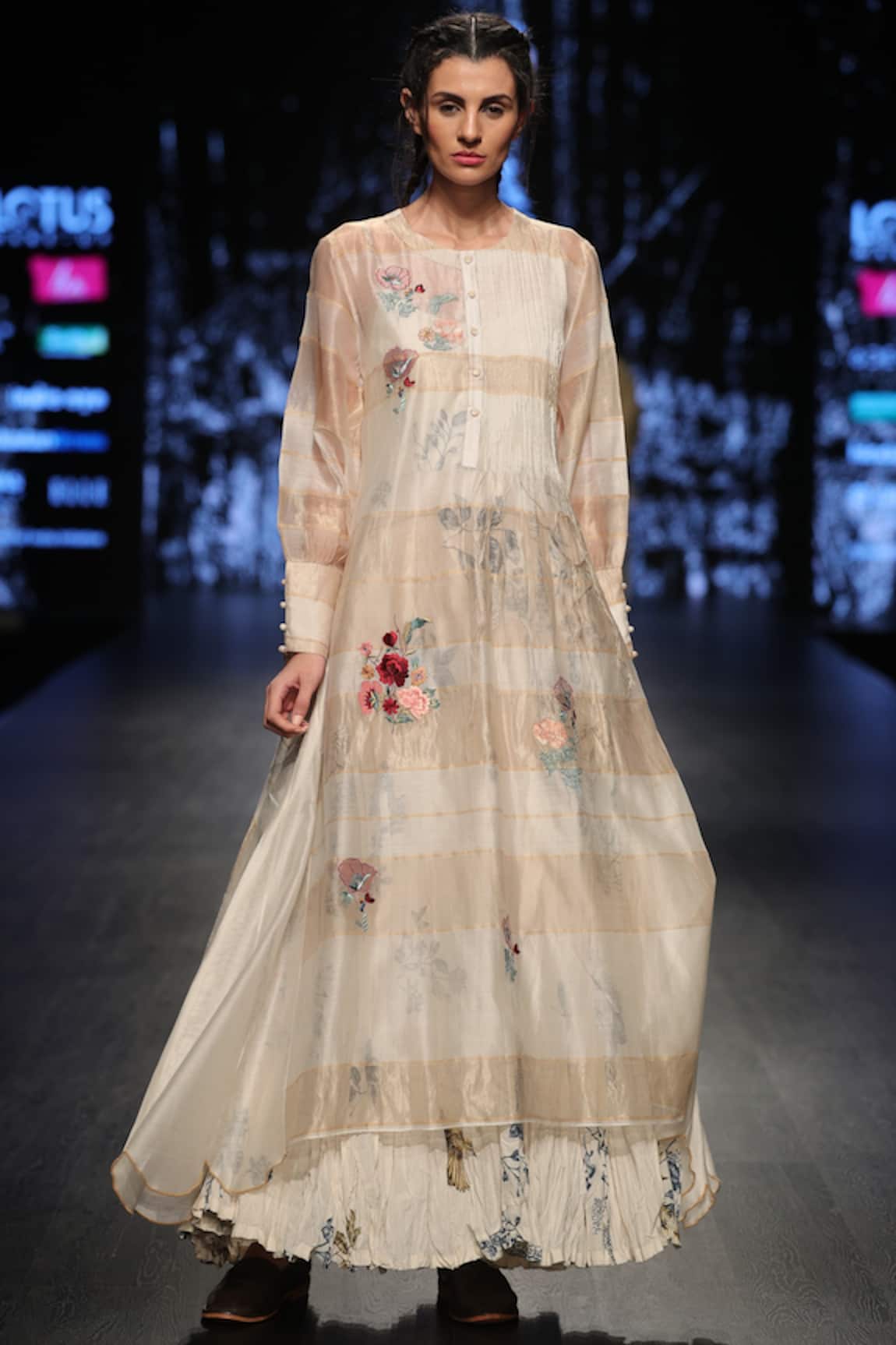 Prama By Pratima Pandey Maheshwari Chanderi Silk Dress 